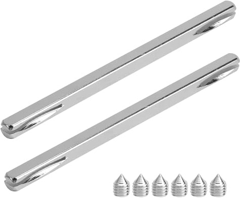 2PCS Perni Quadrati in Ferro da 8 mm per Maniglie Delle Porte Zincati Quadrati per Manopole Perno Quadrato da 8 mm Maniglia per Porta in Acciaio Massiccio per Porta Perno di Fissaggio