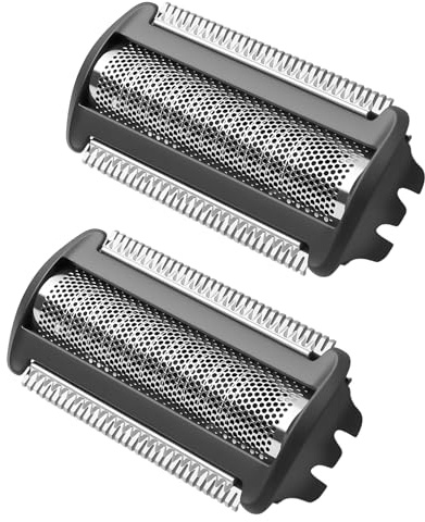 2 Pack Replacement Shaver Head Compatible with Philips Bodygroom Series 7000 5000 3000 BG5020 BG2000/40 TT2000/43 Body Groomer Shaving Film Heads BRL140 BRL130 Replacement Foil Blade