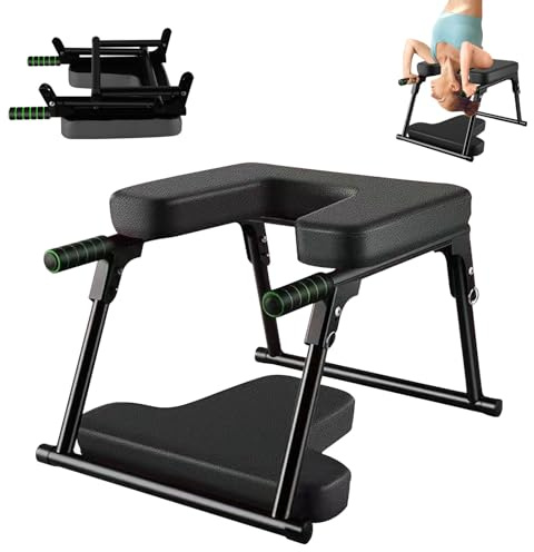Hocomay Yoga Headstand Stool, Foldable Yoga Chair Inversion Bench Table with Metal Frame & PU Pads, Headstand Trainer Bench Balance Training, 200KG Load Capacity
