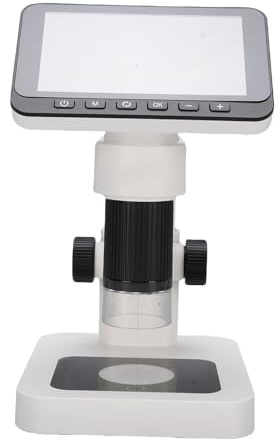 Ausla Microscopio Elettronico con Fotocamera da 12 MP, Luci a LED, Ingrandimento 32X per Insegnamento, Osservazione della Natura e Manutenzione (BLACK)
