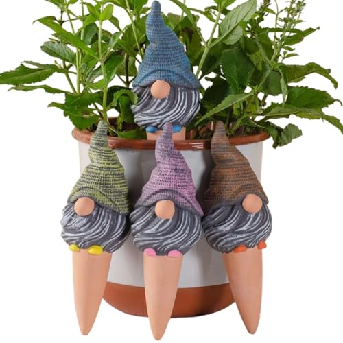Gnom, irrigatore automatico per piante, punte per irrigazione in terracotta, per interni ed esterni, giardino, prato, vaso per fiori, irrigazione radici, viaggi e vacanze