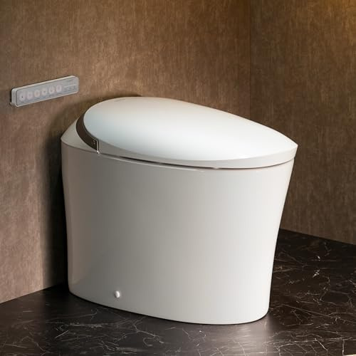 CANEST Smart Toilet con bidet integrato, WC bidet allungato con serbatoio, 1000g MaP Flushing, ADA Comfort Altezza, Sedile riscaldato con controllo automatico della temperatura, acqua, lavaggio