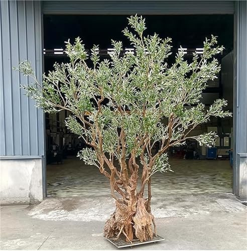 Olivo Artificial, Planta en Maceta Realista con Frutos realistas for decoración del hogar y la Oficina.(A,3mx2.5m)