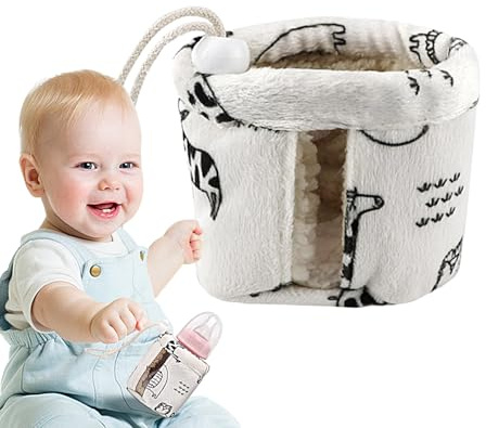 térmica para biberones para niños: para calentar biberones de 7x7x15 cm, de mano para con aislamiento de algodón y lana de cordero, mantiene los líquidos calientes | Enfria
