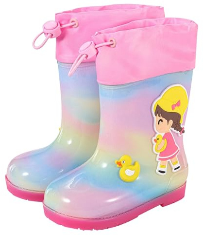 Stivaletti Pioggia Bambino Stivali Pioggia Bambino Di Gomma 21 Scarpe Stivaletto Copri Bambini Bimbo Ragazzo Bambina 29 36 In 35 Mediano Bimba Antipioggia Doposci 22 Neri 33 Rain Boots Kids 25