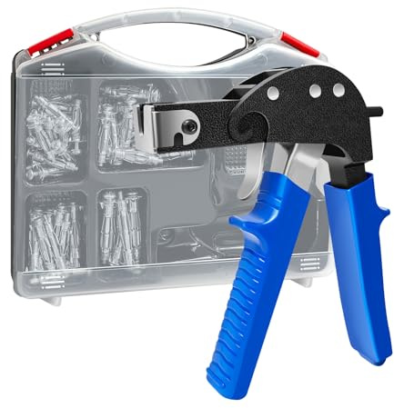 Wall Anchor Setting Tool Kit 73Pcs with M4/M5 Steel Metal Cavity Dowels, Wall Anchor Setting Gun, Carry Case, Plasterboard Cavity Hollow Wall Fixings Screws Anchors Plugs Assortment Set for Drywall