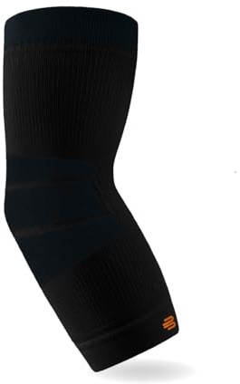 BAUERFEIND Armbågsärm Outdoor kompression armbågsstöd, 1 unisex armbågsbandage med merinoull, höger och vänster, bärbar för sport eller vandring
