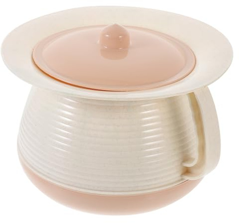 LOEFLIFA Pot de Chambre Bébé Unisexe en Polypropylène Résistant avec Couvercle, Bassine Urinoir Portable Stable et Léger pour Garçon et Filles, Toilette Portable pour Soins à Domicile
