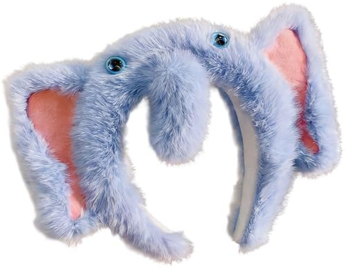 Beimus Adorable Elephant Ear Shaped Headwear for Toddler Comfortable Fabric Lightweight Design Party Costume Headdress ' S Cartoon Elephant Ear Hair Hoop Comfortable Stretchy Headband