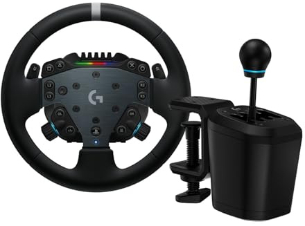 Logitech G RS50 System,3-Piece Sim Racing Steering Wheel Setup - base RS Hub+RS H-SHIFTER - Sim Gear Shifter,PRO,RS50 Wheel Base PS 5, 4,Xbox-Series X|S,Xbox-One,PC-Black