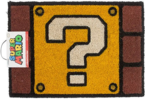 Super Mario - Alfombrilla (40 x 60 cm), diseño con Signo de interrogación