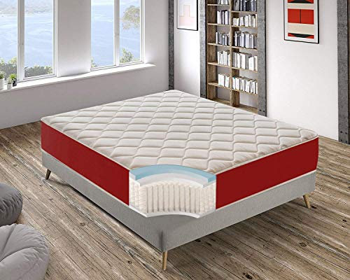 Taschenfederkernmatratze „Eraclea“, mit 7-Zonen-Kern und 3 cm hoher Schicht aus Memory-Foam, Höhe: 26 cm – orthopädisch, ergonomisch, antibakteriell, milbendicht 80 x 200