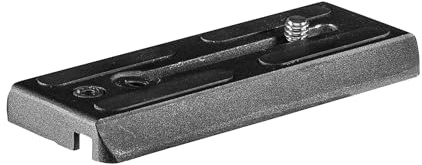 Walimex pro Schnellwechselplatte für Advanced 173 SH Videostativ – Ersatz Schnellwechsel Kameraplatte, Aluminium, Gummierung, 100x40x10 mm, 1/4 Zoll Kamera Anschlussschraube