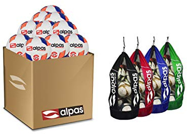 alpas 10x Leichtball/Fußball Light für Kinder / 4 Größen & Gewicht lieferbar + 1x Ballasack kostenlos*NEU*, Form: Gr. 4-350g