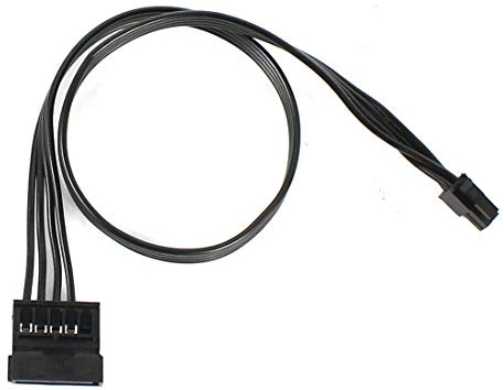 JMT Cable de alimentación para PC ATX Mini 4 pines a SATA SSD para Lenovo M410 M415 M425 B415 M610 M710 M4200R Placa base 4P a 1/Turn 2 SATA (tipo 3 40cm)