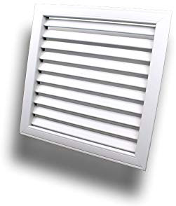 K-TECH-PRO Griglia di ventilazione da incasso, protezione dalle intemperie, griglia di scarico con lamelle rigide in plastica, dimensioni 500 x 500 mm