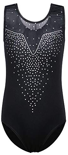 ZNYUNE Kinder Mädchen Gymnastik Trikot Gymnastikanzug ärmellos Klassisch