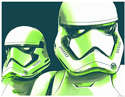 Komar Wandbild | Star Wars Faces Stormtrooper | Kinderzimmer, Jugendzimmer, Dekoration, Kunstdruck | ohne Rahmen | WB172-50x40 | Größe: 50 x 40 cm (Breite x Höhe)