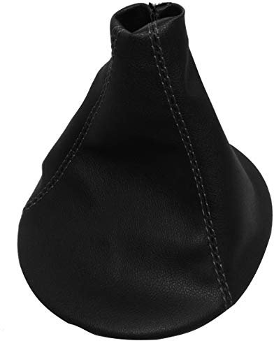 AERZETIX - Cuffia Soffietto - per Leva del Cambio - in Similpelle - pelle Nero con Cuciture Nero