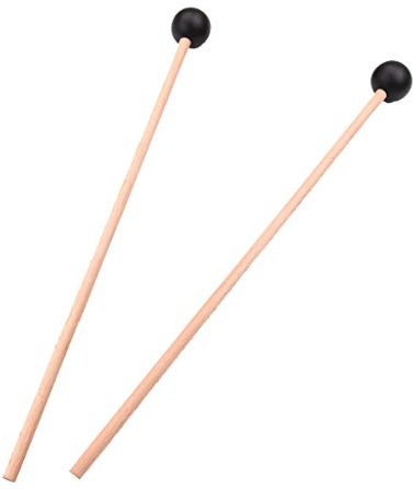 1 Paar Ahornholz Drumsticks, Marimba Schlägel, Glockenspiel-Schlägel, Xylophon-Schlägel, Länge 36.5cm