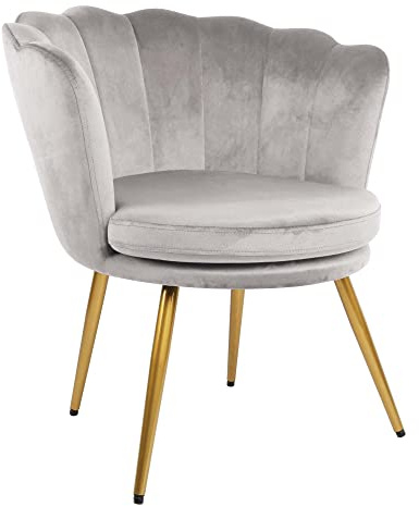Genesis Chaise d'appoint en métal, Gris argenté, Taille Unique