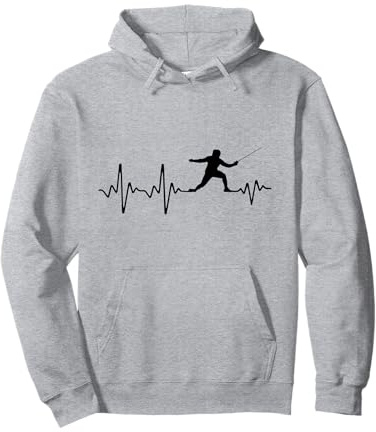 Escrime Battement Coeur Joueur Escrime Homme Femme Enfant Sweat à Capuche