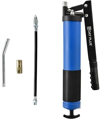Royalswill Grease Gun, Professional Pistol Grip Grease Gun 10000 PSI with Flexible Rigid Hose, Heavy Duty Grease Gun Cartridge 20 OZ 600cc for Heavy Equipment, Vehicles, & Machinery, Easy to Prime