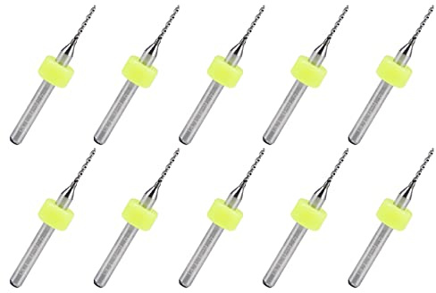 PATIKIL 1mm Dia 1/8 Gambo PCB Punta per Trapano, 10pz Tungsteno Carburo Micro Trapano Punte Rotante Strumento per CNC Incisione Stampa Circuito Scheda