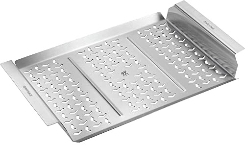 ZWILLING BBQ+ Edelstahl Grill-Topper, Antihaft-Grillschale für Gemüse, Meeresfrüchte und kleine Lebensmittel, perforierte Grillpfanne für gleichmäßige Wärme- und Rauchzirkulation, spülmaschinenfest