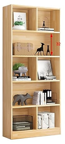 KIRANDY Bücherregal aus massivem Holz, integrierte Wandeinheit aus Originalkiefernholz, 24 cm Eckvitrine, freistehendes Bücherregal (Farbe : 70x24x180cm no Door)