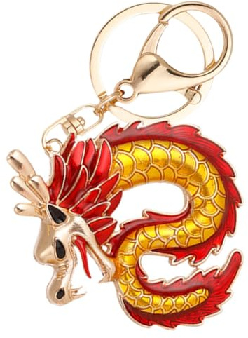 PACKOVE Llavero De Dragón Chino 2024 Año Nuevo Feng Shui Llavero Animal Del Zodiaco De Fantasía Amuleto