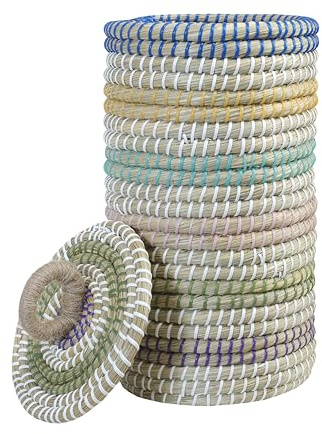 Handmade Seagrass Toilet Roll Holder (Multi Color, Regular)