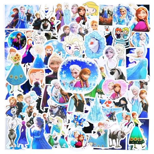 Kids Stickers 100Pcs Froze Waterproof Stickers Pack Vinyl, Boys Grils Cartoon Elsa for Party Bags, Sticker for Book Laptop Guitar Skateboard Suitcase