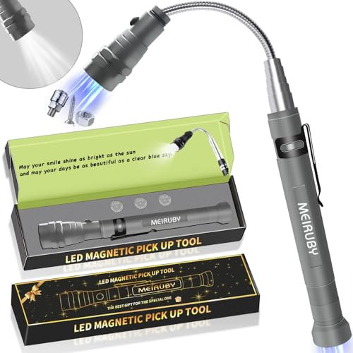 Outil de ramassage magnétique à DEL pour homme, cadeau pour lui, papa, fille, fils, épouse, gadgets cool pour homme 2024, cadeau d'anniversaire pour homme, papa, lui, cadeaux pour hommes qui ne