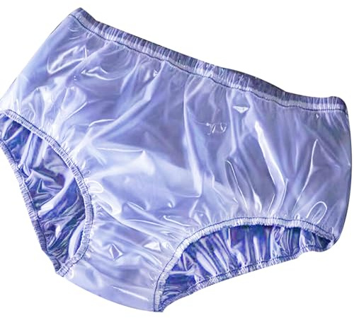 CSGTUO Erwachsene Pull on Plastikhosen mit Geruchskontrolle Inkontinenzhose Anti-Seiten-Leckage Physiologisch Kunststoffhose Wiederverwendbare wasserdichte Windel,M,Man