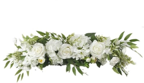 Hochzeitsbogen Rose Blume | Künstliche Blumengirlande für Sturz für Hochzeitsbogen | Künstliche Rosenarrangements Willkommenszeremonie Schild und Empfang Hintergrund Blumendekoration