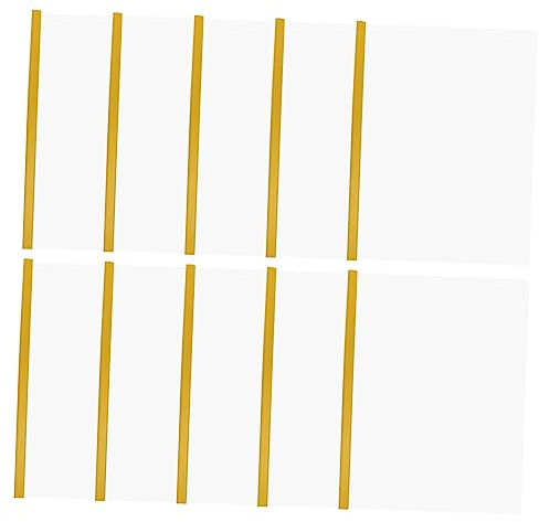 SHOWERORO 10St Schubladenordner aktenkoffer aktentasche document holder Dokumentenhalter ordnee Pressspanbinder A4-Ordner Stangenklemmen für Büroordner Schülerordner mit Stab Plastik Yellow