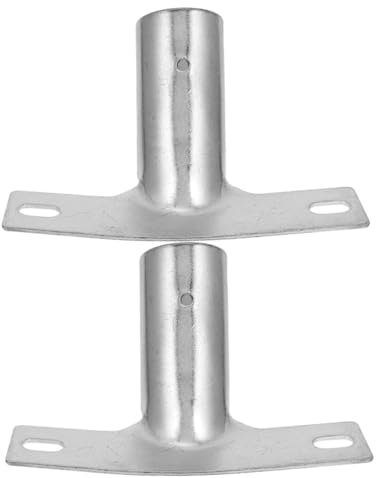 TOKIDNY Broom Handle Bracket and Mop Threaded Connector 2pcs Set Metal Extension Pole Adapter for Concrete Broom Floor Cleaning Replacement Tips for Telescopic Poles