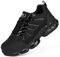 NIFOFISE Steel Toe Cap Trainers Men Women Safety Shoes Lightweight Non Slip Trainers Breathable Industrial Sneakers Comfortable Safety Work Shoes Black 46