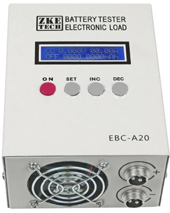 Li-Po Tester di capacità della batteria LCD, tester per batteria al litio al piombo acido EBC-A20, 12 x 15,5 x 8,5 cm, 85 W