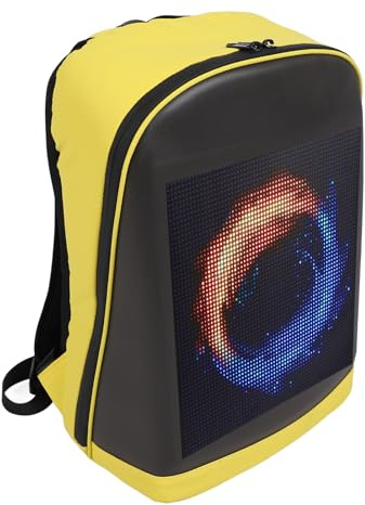 LED-Ryggsäck, LED-väska, LED-Ryggsäck med Programmerbar Skärm, Vattentät Digital Ryggsäck, LED-bokväska, Laptop-ryggsäck för Kvinnor och Män, Motorcykelryggsäck