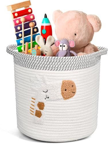 Cestini Portaoggetti Bambini, Cesta Di Stoccaggio In Corda Di Cotone Intrecciato Per Bambini, Cesti Per Coperte Per Il Soggiorno, Cesta Contenitore Cesti Per Giocattoli