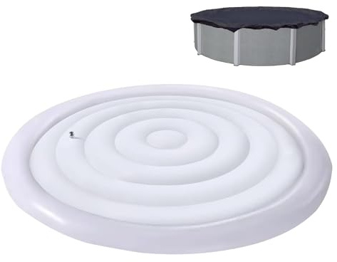 Thermoabdeckung whirlpools Rund, 170cm Aufblasbare whirlpools Abdeckung, Aufblasbar Poolabdeckung, Regenfest Und ReißFest Whirlpoolzubehör Für Pools Outdoor