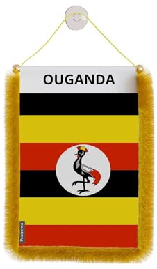 Car Flag Uganda 10 x 15 cm
