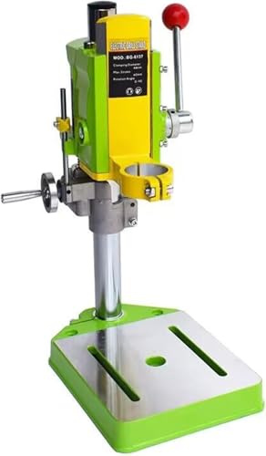 Supporto per Trapano A Colonna da Banco con Morsa in Alluminio - Supporto per Trapano Elettrico per Utensile Fai-da-Te Telaio Fisso Girevole A 90 ° profondità di Foratura Reg, Electric Drill Stand