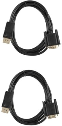 NUOBESTY 2 Pezzi Cavo Displayport Vga Maschio con Connettori Placcati Oro Compatibile per Collegare Monitor Proiettori e Computer Desktop Alta Durabilità e Connessione Affidabile