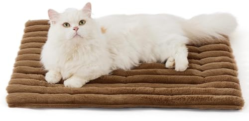 Tapis Auto Chauffant Chat, Coussin Chauffant Animaux, Doux et Confortable, Lavable, sans Électricité, pour Une Utilisation Intérieure et Extérieure(Brown,X-Large)