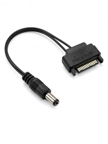 DRUT Cavo di collegamento SATA maschio a CC da 5,5 mm x 2,1 mm, cavo di alimentazione da 12 V, 20 cm