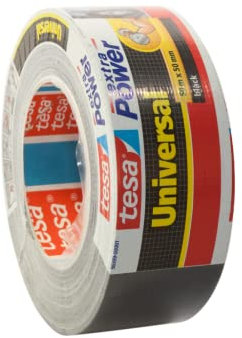tesa 56389 Reparaturband extra Power Universal, UV-beständig, wasserfest, 50m x 50mm, schwarz (5er Pack)