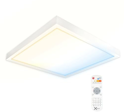 Xtend EcoLight LED Panel 60x60 cm 3000/4000/6000K 3CCT 40W dimmbar | Fernbedienung 4000lm Deckenleuchte flimmerfrei Netzteil PLs3.0